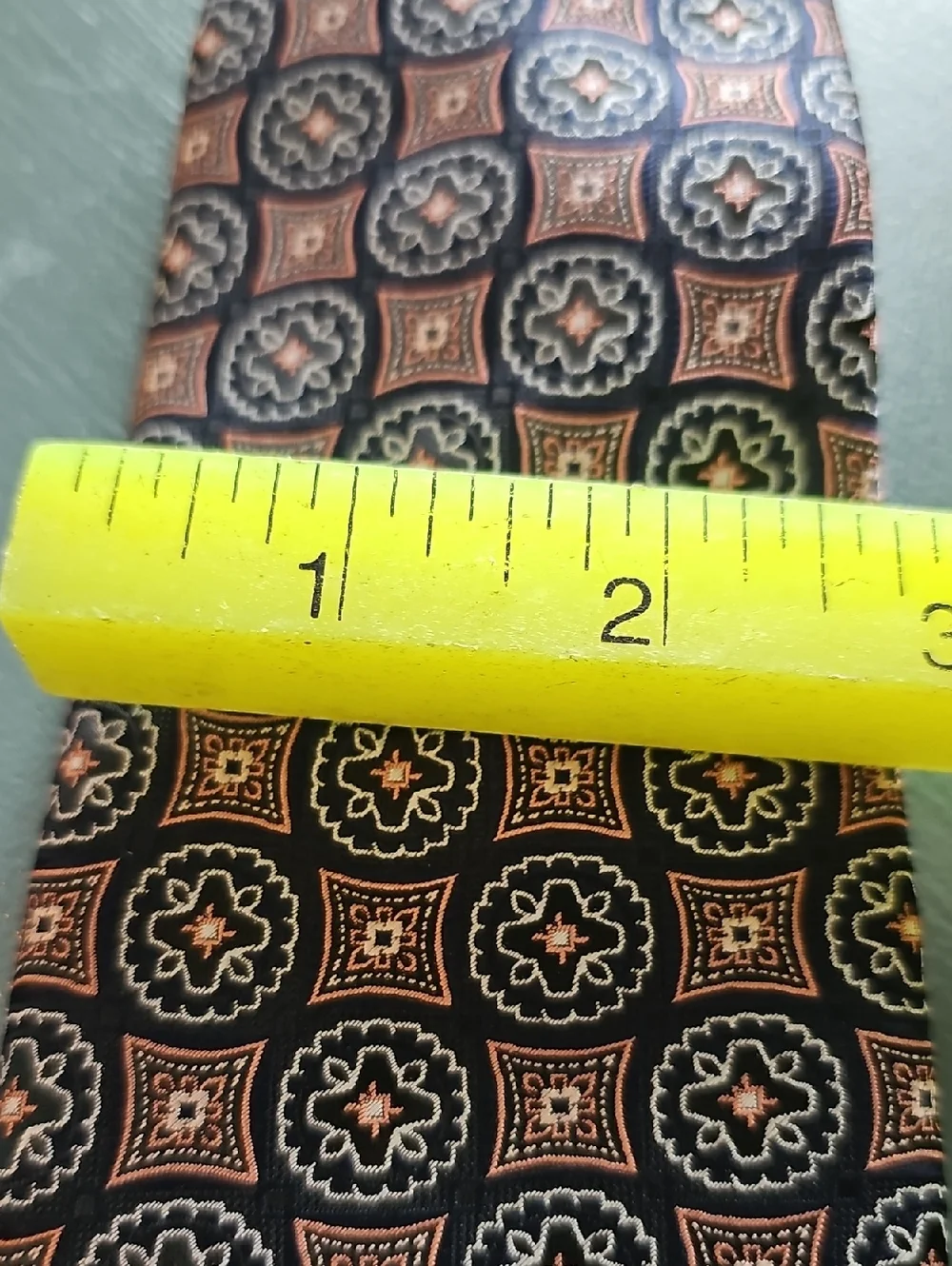 Alexander Julian Colours Geometric Medallion Tie Mens OS Blue Copper‎ Polyester